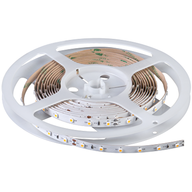 PROFF. LED BÅND/STRIPS SMD3528, 4.8W/M, VARMT HVID, 24V DC, 60 LEDs/M, 5 M/RULLE, IKKE VANDTÆT