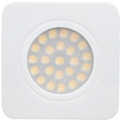 LED møbelspot,12V DC, 3W, 4200K, IP44, firkant