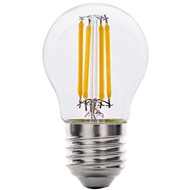 LED filament pære - krone, 4W, E27, 4200K, dim