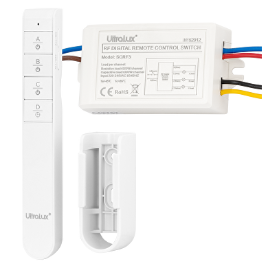 RF fjernbetjening , afbryder med 3 kanaler, 220 V AC