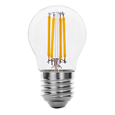 LED filament pære - krone, 4W, E27, 2700K, dim