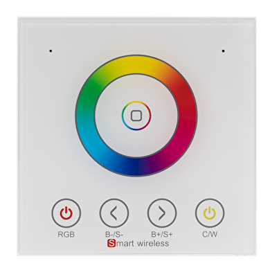 Smart 2,4G touch vægpanel til RGB og RGBW lysstyring, 1 zone