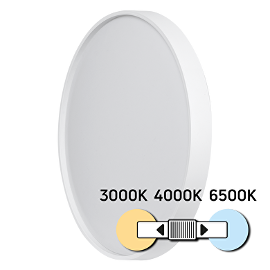 LED CCT loftslampe, hvid 24W, 3000K/4000K/6500К, 220-240V AC, rund, IP20