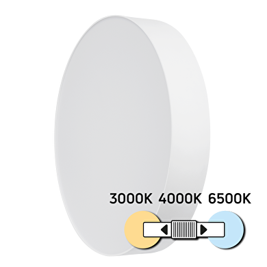 LED CCT loftslampe, hvid 24W, 3000K/4000K/6500К, 220-240V AC, rund, IP20