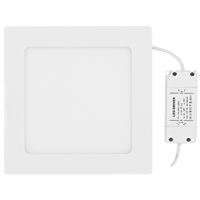 LED-panel, indbygget, firkantet  18W, 2700K, 220V, varm lys, SMD2835