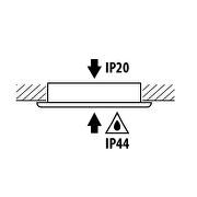 LED møbelspot, 4W, 4200K, 230V AC, IP44, Satin nickel