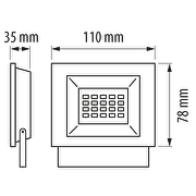 Led projektør, slank, 10W, 4200K, 220V, IP65