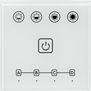 Smart 2,4G touch vægpanel til enkelte farve lysstyring, 4 zone