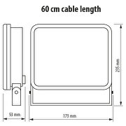 LED projektør, 50W, 4200K, 220V-240V AC, IP65