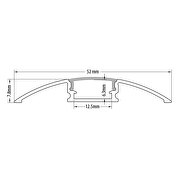 Aluminium profil til LED bånd, 2m