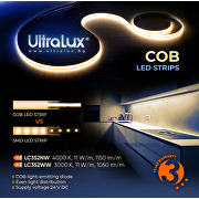 Professional LED strip 11W/m, 3000K, 24V DC, 352 LEDs/m, COB, IP20