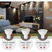 LED spotlight 7W, GU10, 4000K, 220V-240V AC