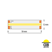 LED RGBW bånd 15.8W/m, RGB+4000K, 24V DC, 560 LED/m, COB, IP20