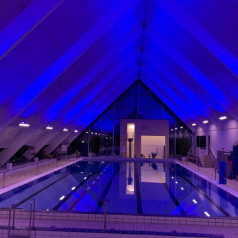 Swimming pool  - Hinnerup, Denmark. DMX RGB LED Wall Washer Ultralux STXC22053